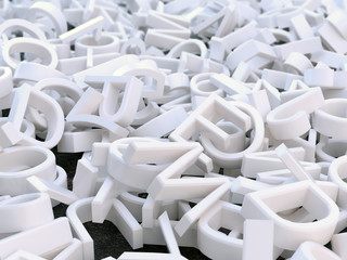 Obraz premium Abstract 3d letters background