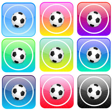 Soccer square buttons