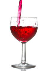 red wine pouring