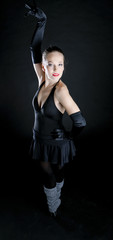 ballet dancer in black clothes