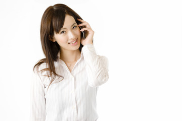 スマートフォンと女性