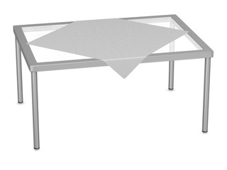 3d render of table with tablecloth