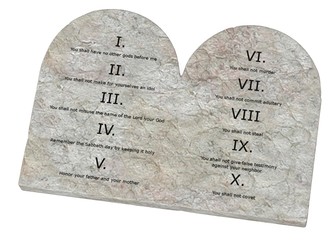 3d render of ten commandments