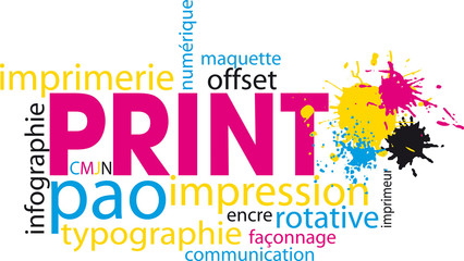 mots print - obrazy, fototapety, plakaty