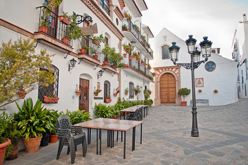 Canillas de Albaida in Spain, a traditional white town/village - obrazy, fototapety, plakaty
