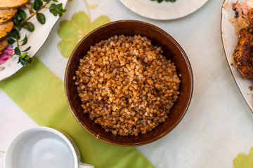 Deliciuously looking food on a decorated table