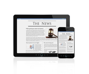 Latest news at digital tablet and smart phone
