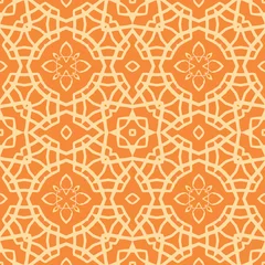Papier peint Orange abstrait vecteur ethnique sans soudure de fond