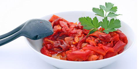 Poivrons grillés et persil