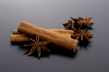 star anise and cinnamon