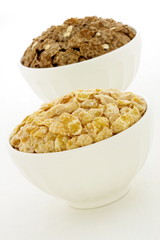 delicious and healthy frosted cornflakes and bran flakes