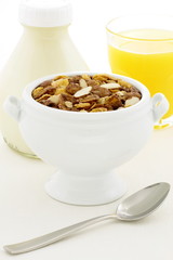delicious healthy chocolate muesli or granola