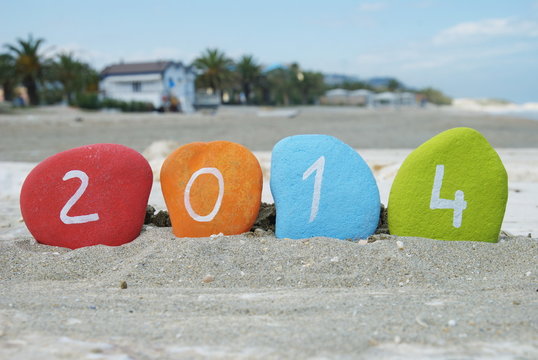 Happy 2014 on the beach
