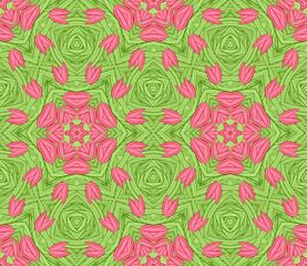 Seamless wallpaper with floral ornament