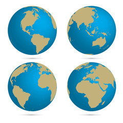 Vector globe set