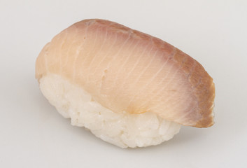 closeup of a young yellow-tail sushi