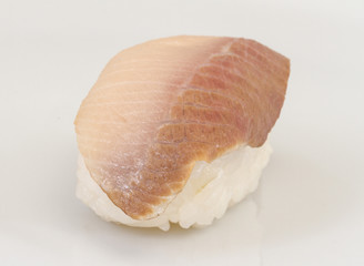 closeup of a young yellow-tail sushi