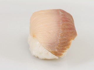 closeup of a young yellow-tail sushi