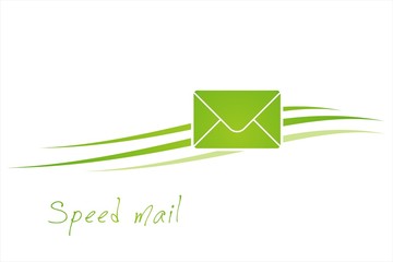 E-mail, internet , technology, green business logo design