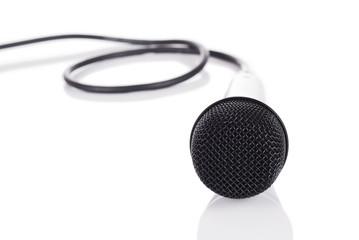 Microphone on mirror floor