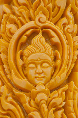 Thai style carved candle