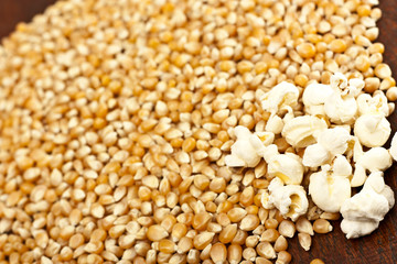 Pop-corn and corn grain