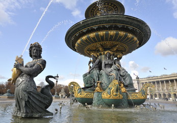 Fountain in the Place de la Concorde, Paris