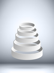 Futuristic Flying Circles Background