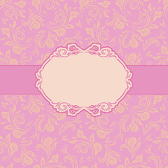 Template frame design for greeting card .
