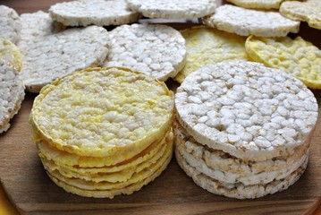 Gallette di mais e di riso soffiato