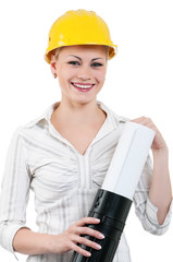 Girl with hard hat