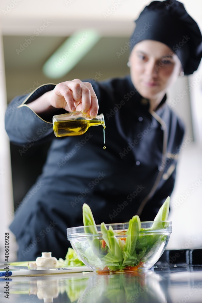 Wall mural chef preparing meal