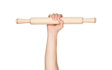 Hand with rolling pin