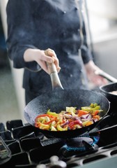 chef preparing meal