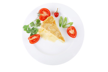 food : cheese casserole piece