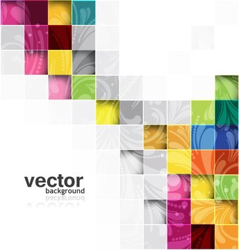 abstract  vector seamless blocks floral structure