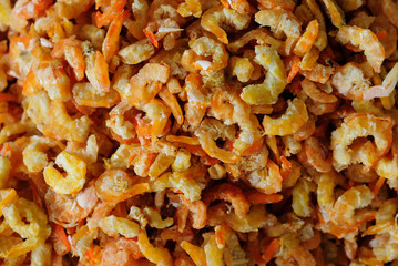 dried salted prawn, sea food