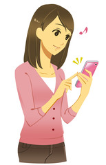 スマートフォンと女性