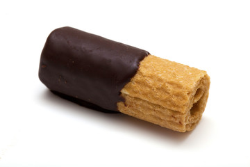 waffle cookie isolated on white