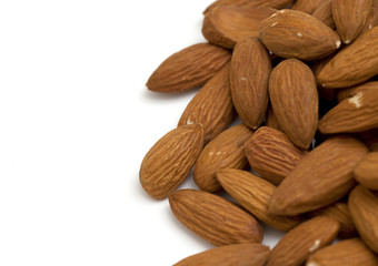 almonds and empty space for your text