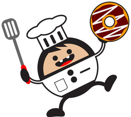 illustration of cartoon chef