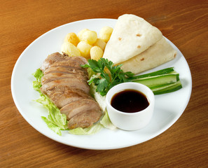 Roasted duck, Chinese style  .
