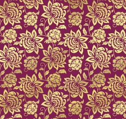water lilies, ethnic floral pattern, textile design, royal India