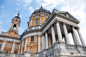 Fototapeta na wymiar Basilica of Superga, near Turin.