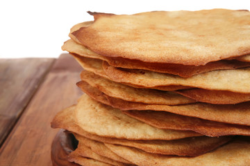 big pile of baked cakes