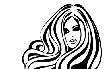 Frau mit schönem Haar