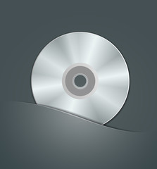 CD in black package. vector illustration