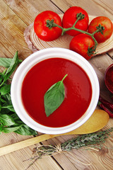 fresh cold tomato soup