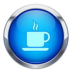 Metalik çerçeveli kahve ikonu