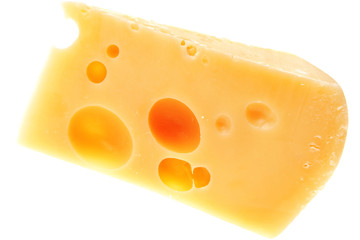 french gourmet parmesan cheese isolated on a white